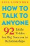 How to Talk to Anyone · 92 Little Tricks for Big Success in Relationships