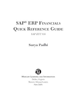 SAP® ERP Financials Quick Reference Guide · SAP ECC 6.0