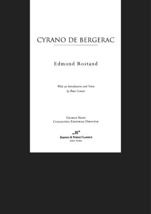 Cyrano De Bergerac (Barnes & Noble Classics Series)