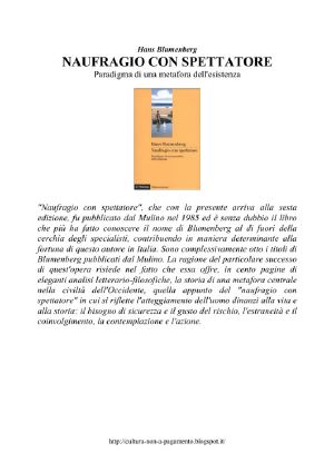 Naufragio con spettatore. Paradigma di una metafora dell'esistenza