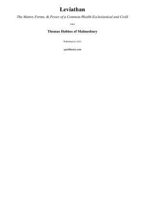 Leviathan and the Air-Pump · Hobbes, Boyle, and the Experimental Life