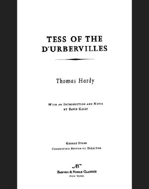 Tess of the D'Urbervilles (Barnes & Noble Classics Series)