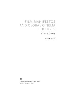 Film Manifestos and Global Cinema Cultures