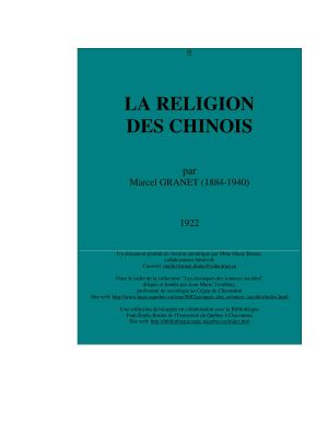 La Religion Des Chinois