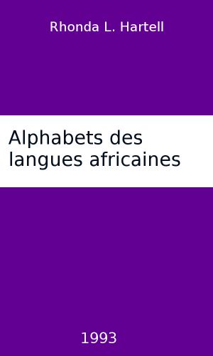 Alphabets Des Langues Africaines