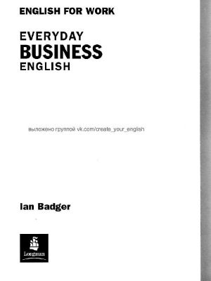 English for Work · Everyday Business English