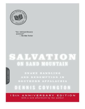 Salvation on Sand Mountain · Snake Handling and Redemption in Southern Appalachia