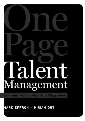 One Page Talent Management · Eliminating Complexity, Adding Value