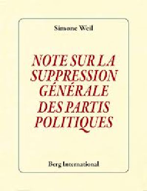 Note sur la supperession générale des partis politiques