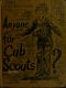 Anyone for Cub Scouts?