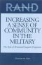 Increasing a Sense of Community in the Military · the Role of Personnel Support Programs