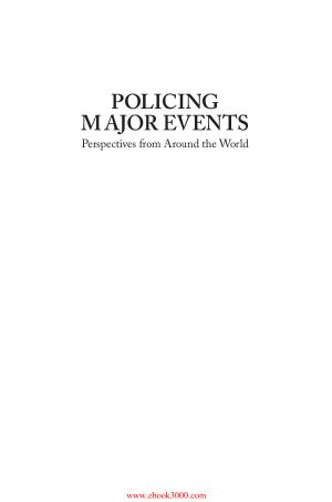 Policing Major Events- Perspectives from Around the World