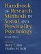 Handbook of Research Methods in Social and Personality Psychology