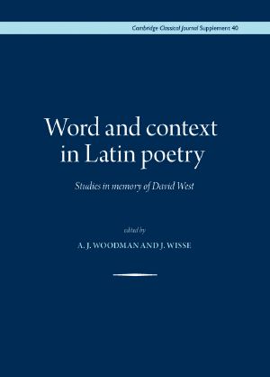 Word and Context in Latin Poetry