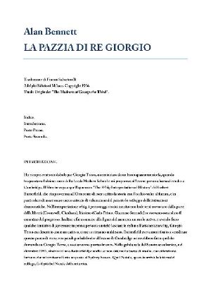 La Pazzia Di Re Giorgio