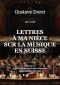 Lettres à ma Nièce sur la Musique en Suisse