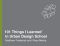101 Things I Learned&#174 · in Urban Design School