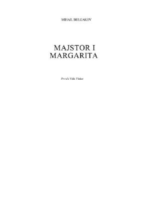 Majstor I Margarita