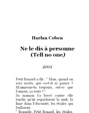 Coben Harlan (2001) Ne Le Dis À Personne (Tell No One)