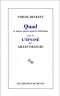 Quad et autres pièces pour la télévision, suivi de L'Épuisé par Gilles Deleuze