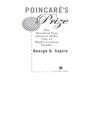 Poincare's Prize
