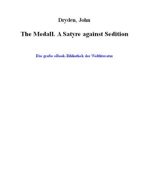 The Medall. A Satyre Against Sedition
