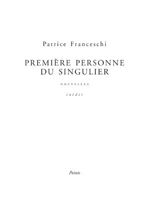 Première Personne Du Singulier