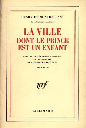 La Ville dont le Prince est un Enfant