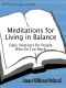 Meditations for Living In Balance
