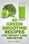 40 Green Smoothie Recipes For Weight Loss and Detox Book