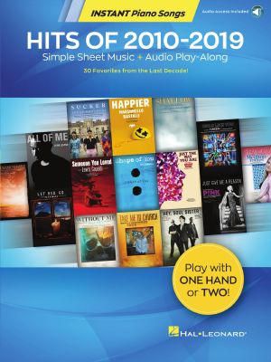 Hits of 2010-2019, Simple Sheet Music + Audio Play-Along