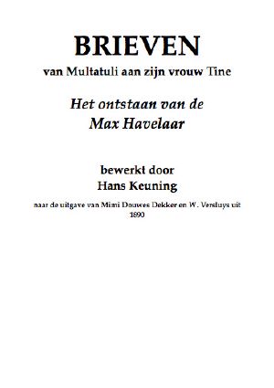 Brieven van Multatuli aan zijn vrouw Tine