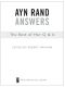 Ayn Rand Answers