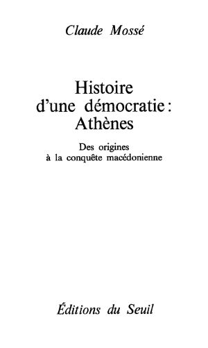 Histoire D'Une Démocratie · Athènes