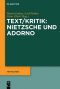Text/Kritik · Nietzsche und Adorno