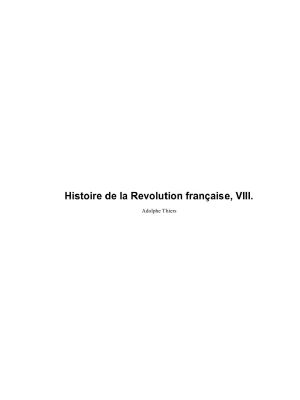 Histoire de la Revolution française, VIII.