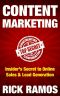 Content Marketing · Insider’s Secret to Online Sales & Lead Generation