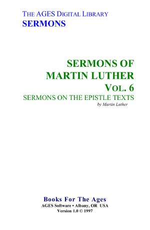 Luther - Sermons of Martin Luther Vol. 6