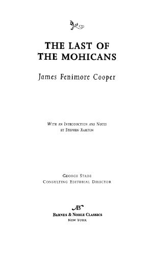 Last of the Mohicans (Barnes & Noble Classics Series)