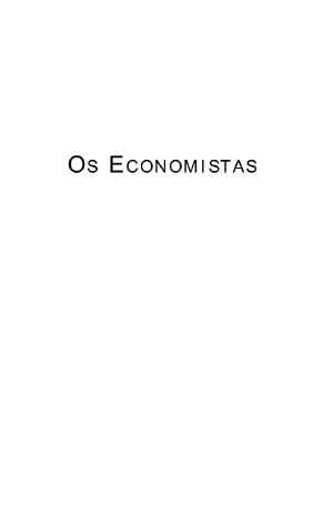 Os Economistas - Compêndio Dos Elementos De Economia Política Pura