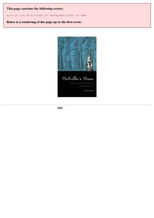 Melville's Muse · Literary Creation & the Forms of Philosophical Fiction